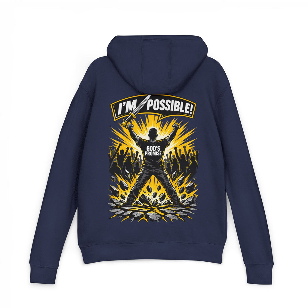 "I'm Possible" Gold-Print Christian Hoodie