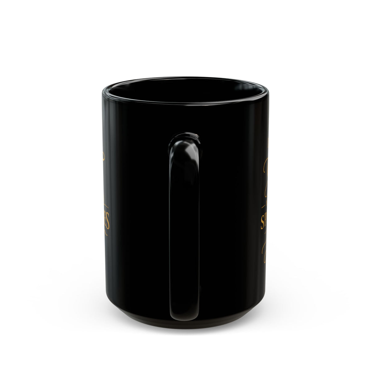 Black Ceramic Mug — "Treasures in the Word" Gold Logo (11oz & 15oz)