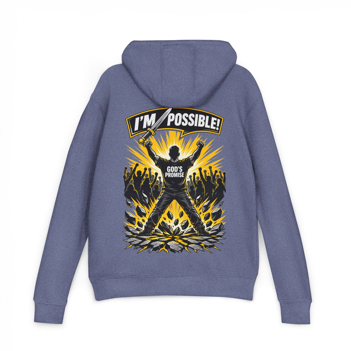 "I'm Possible" Gold-Print Christian Hoodie