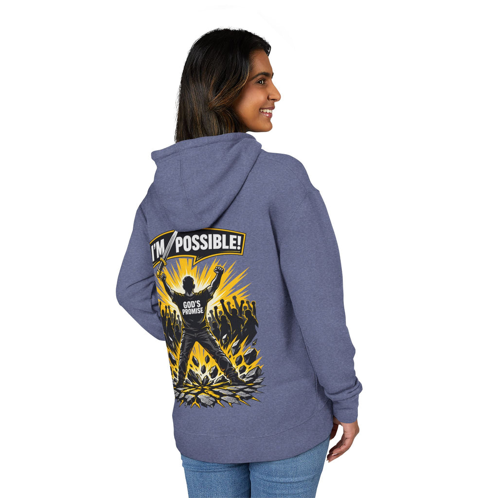 "I'm Possible" Gold-Print Christian Hoodie