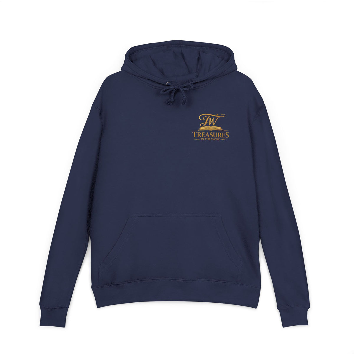 Hoodie — “My Natural + God’s Super = Supernatural” Gold-Print Christian Hoodie