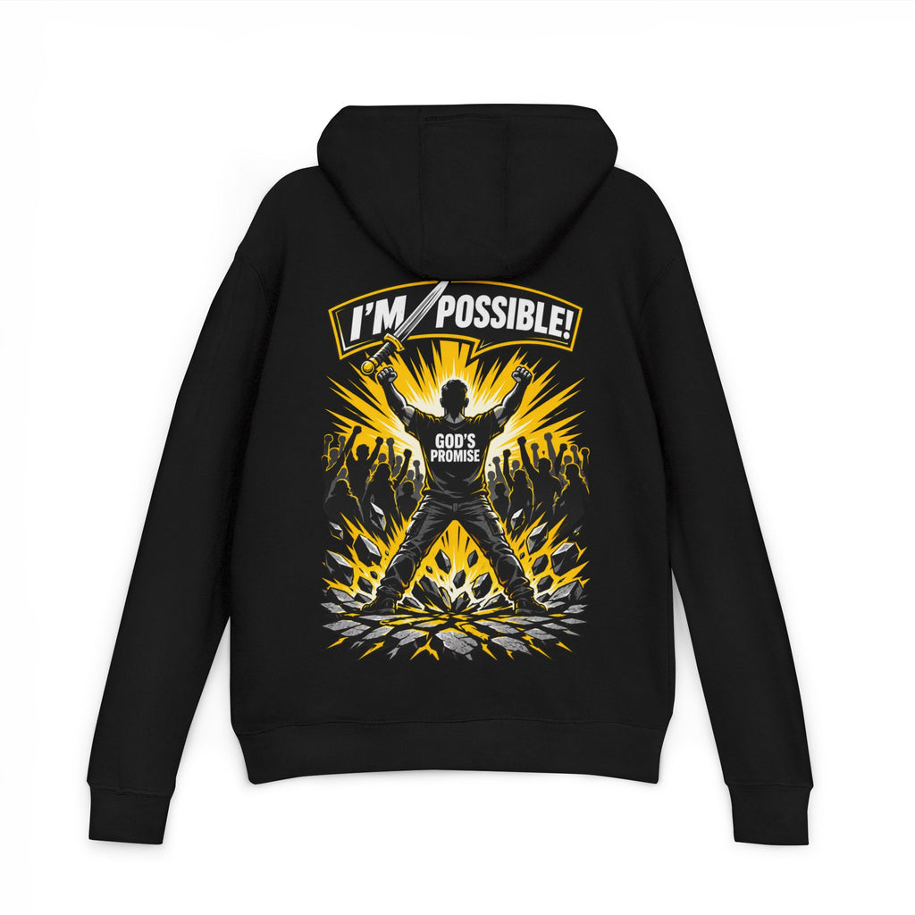 "I'm Possible" Gold-Print Christian Hoodie