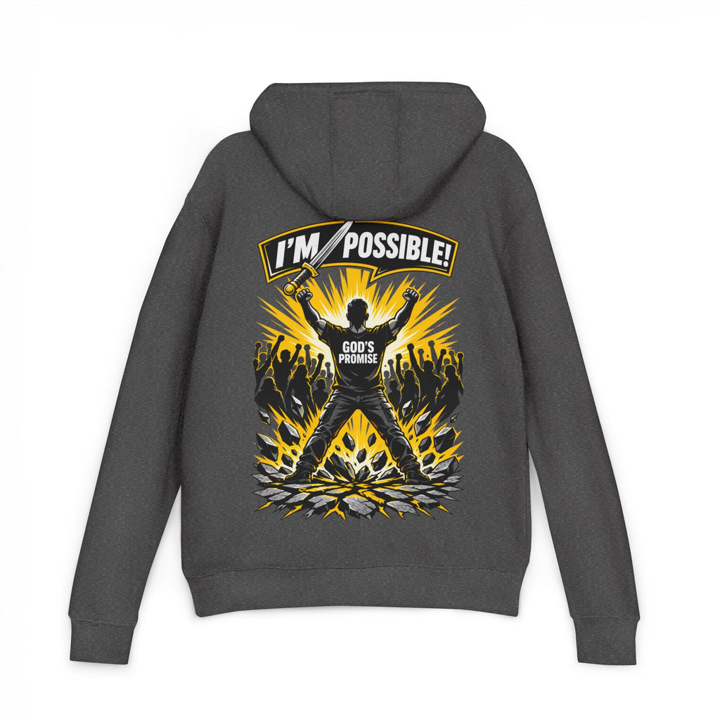 "I'm Possible" Gold-Print Christian Hoodie