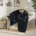 Navy Inspirational Scripture Blanket - "I Have a God Who Wants to Spend Time With Me" Velveteen Throw