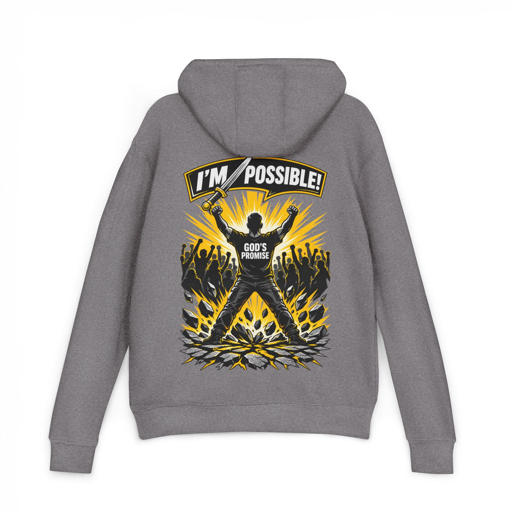"I'm Possible" Gold-Print Christian Hoodie