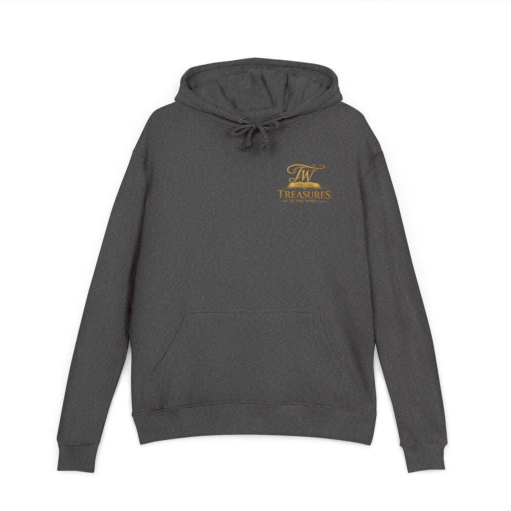 Hoodie — “My Natural + God’s Super = Supernatural” Gold-Print Christian Hoodie